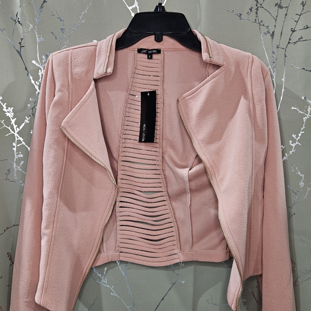 Michel Pink Textured Jacket